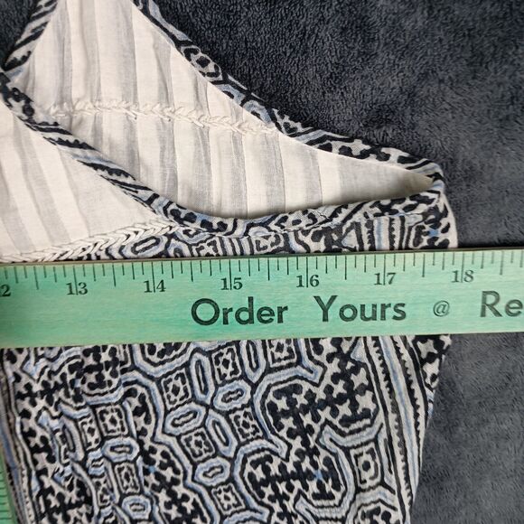 Joie Tank Top Women Small Gray Sleeveless Boho Flowy Cami Blouse Red Trim - Picture 5 of 7